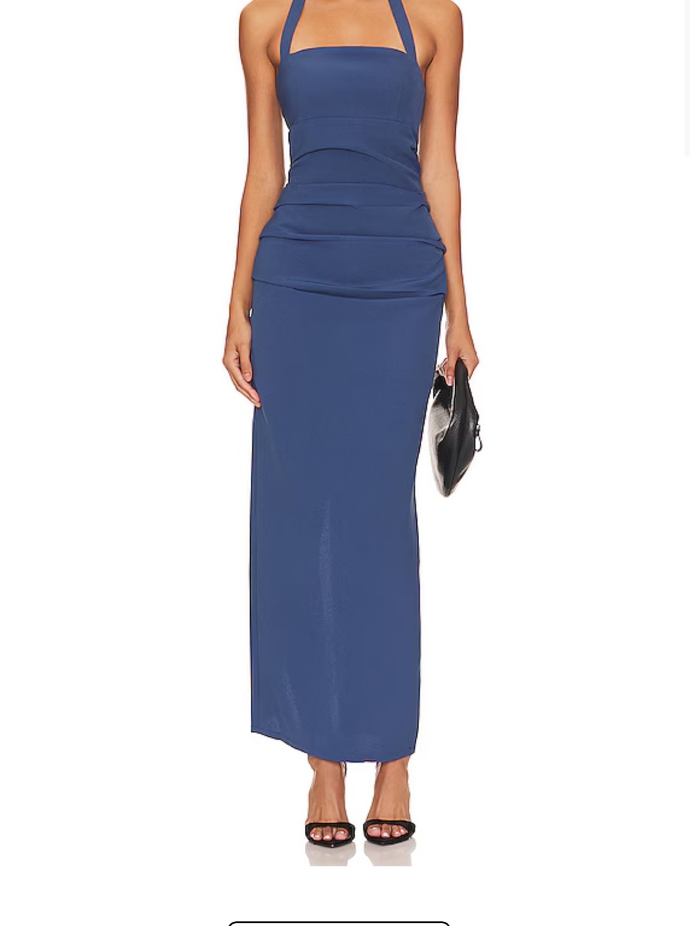 Lioness Navy Blue Halter Maxi Dress